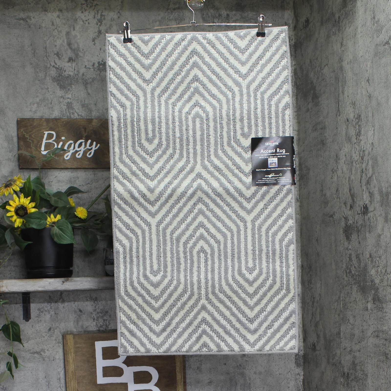 Mohawk Accent Rug Machine Wash Skid Resistant Gray Multi 20x34 gallery