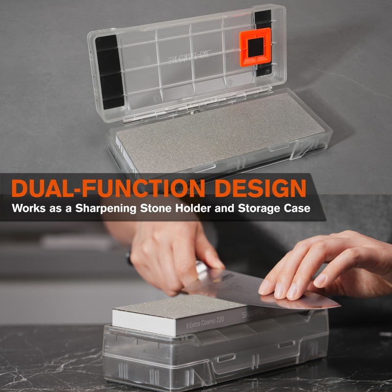 SHARPAL 160H 2PCS Sharpening Stone Holder & Storage Case with Non-Slip Base gallery