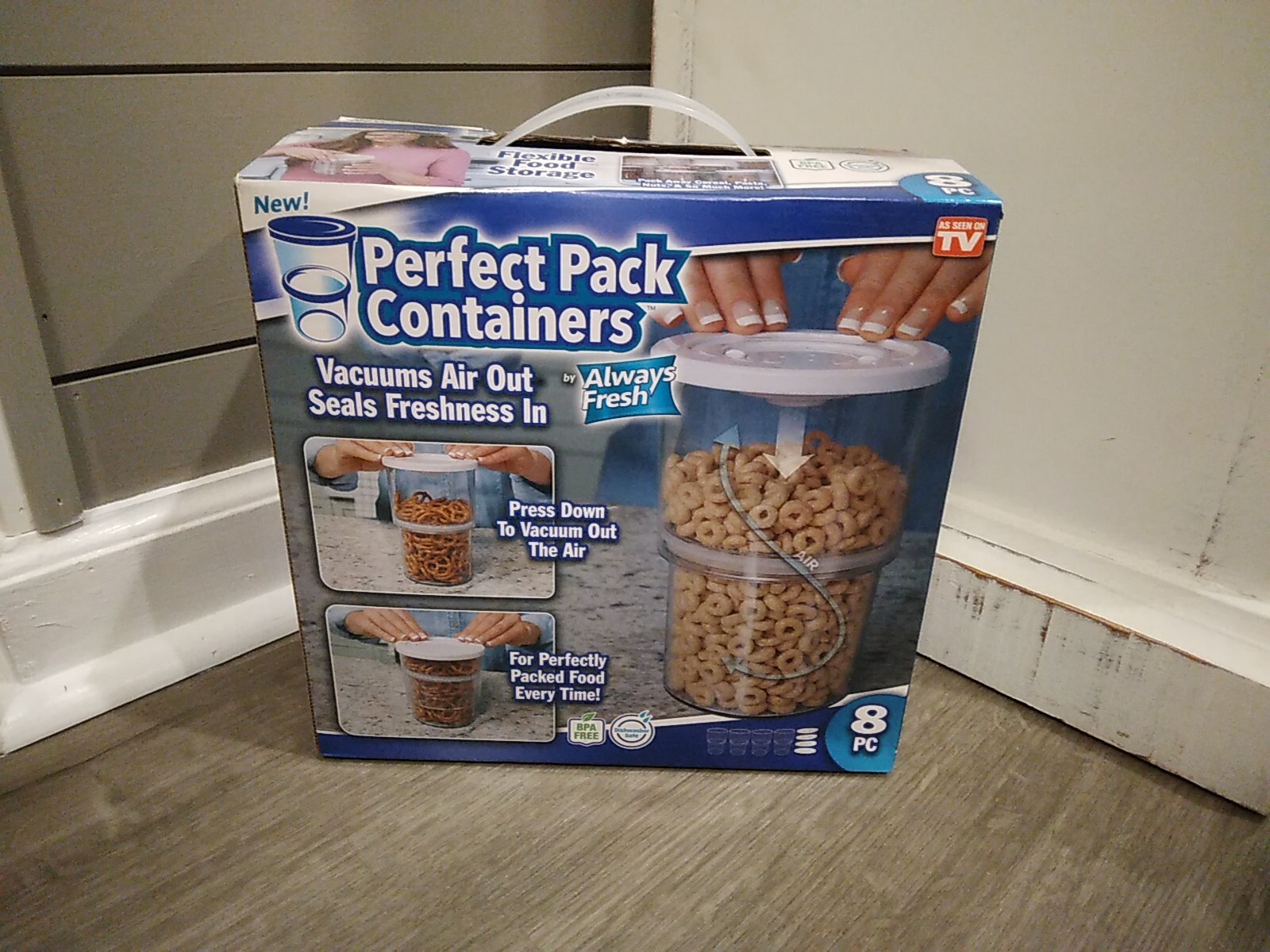8 Pc Food Fresh Vacuum Seal Stackable Perfect Pack Containers by Always Fresh gallery