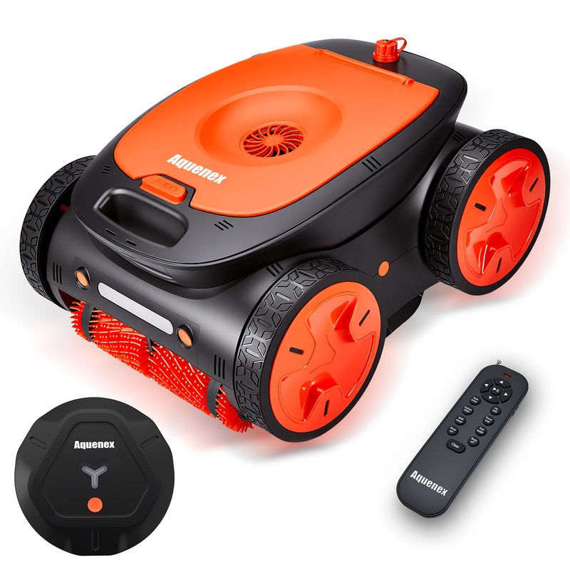 Cordless Robotic Pool Cleaner, APP&Remote Control Wall Climbing Waterline Floor gallery