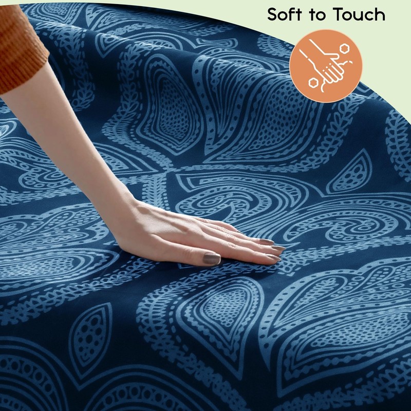 Lux Decor Queen Sheet Set 6-Pc Cooling Bed Set Breathable Hotel Sheets Microf... gallery