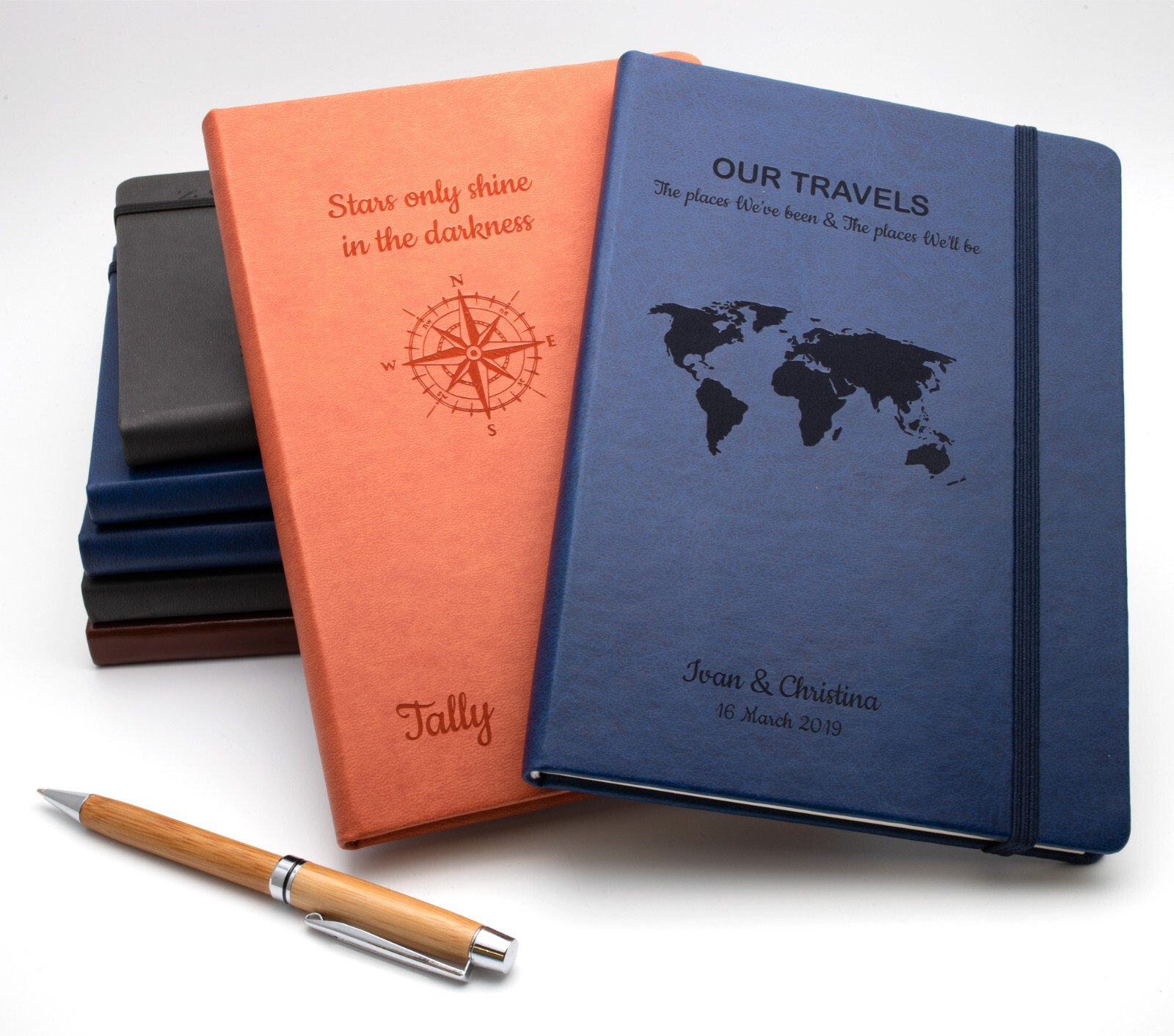 Personalised Custom Hardcover Notebook | Design A Unique Journal | Engraved Gift gallery