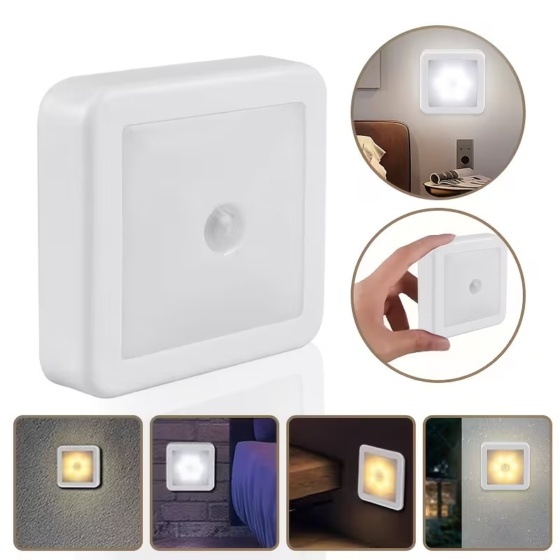 Motion Sensor LED Night Light Battery Powered Indoor Closet Cabinet Wall Cabinet gallery