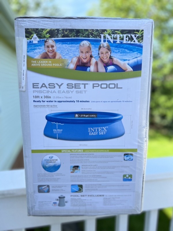 NEW Intex 10ft X 30in Easy Set Inflatable Swimming Pool W/ Filter Pump 28121EH gallery