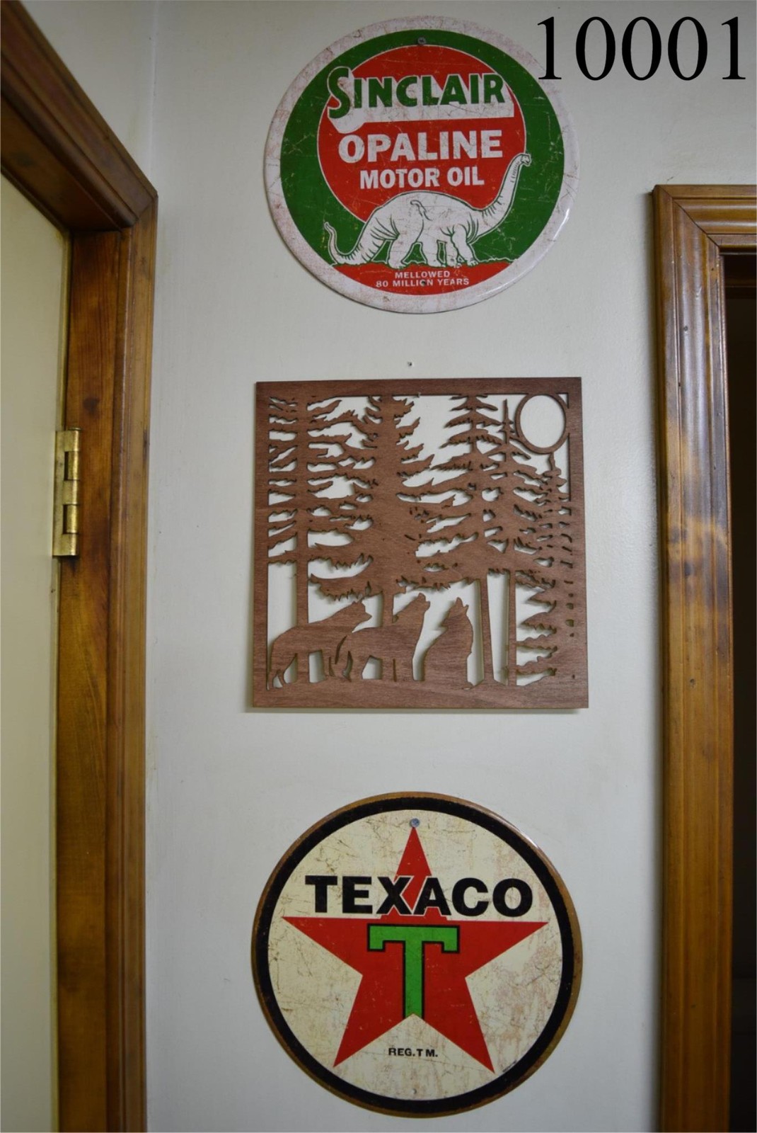 Wood Laser Cut 3 Wolves Howling Nature Decor Sign - Rustic Wall Art Wolf gallery