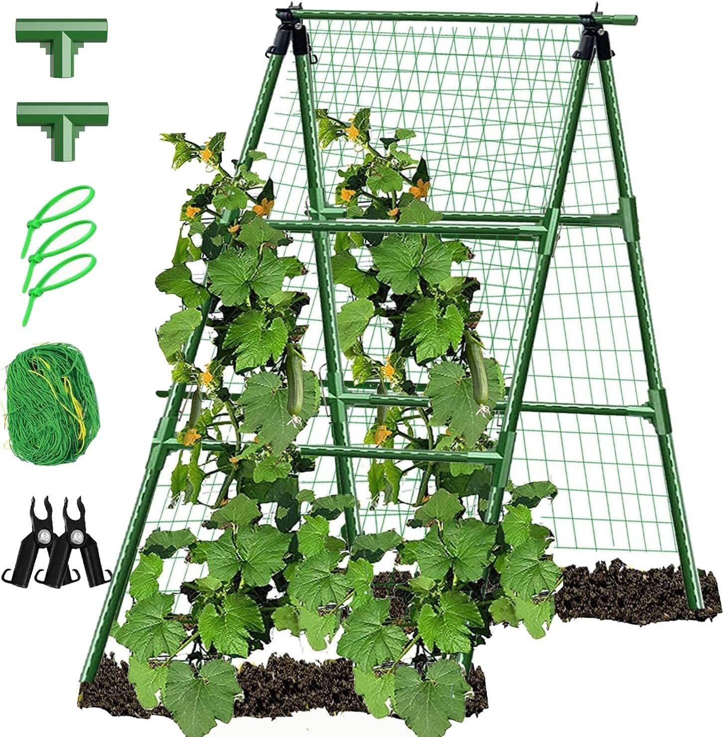 Cucumber Trellis Garden Trellis Arch Trellis, Tall Metal Trellis for Climbing... gallery