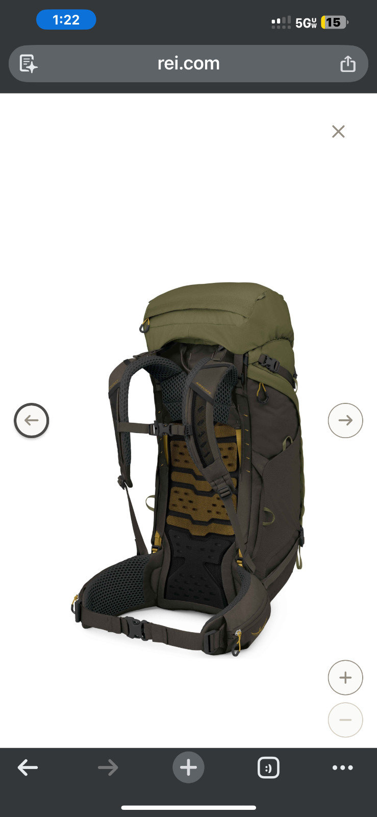 Osprey Backpack Kestrel 65 Moss Green L/XL 3