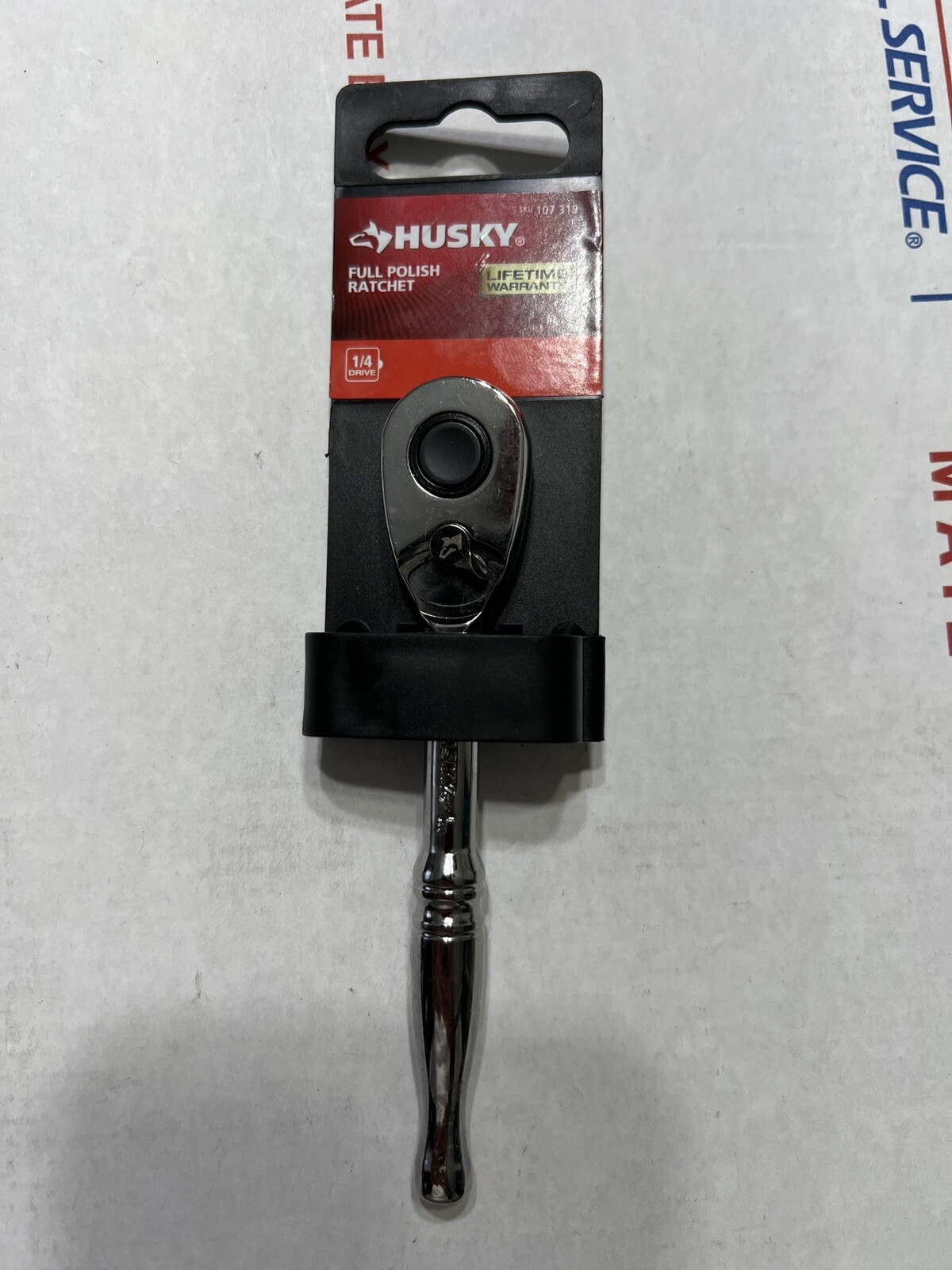 Husky Ratchet Low Profile Quick Release Tool 1/4 In Full Polish SHIPS FREE!! gallery