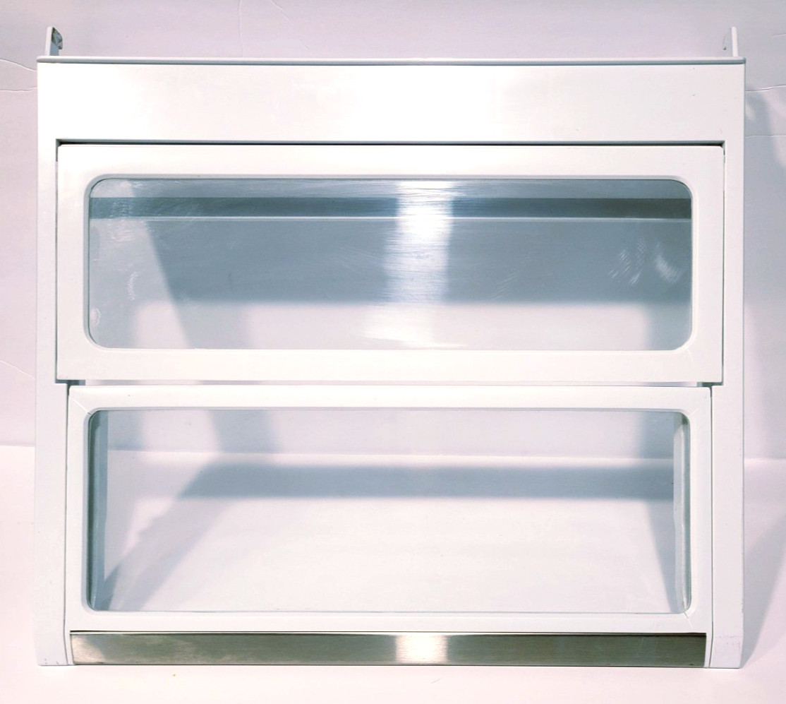 Samsung Refrigerator Split Glass Shelf Part # DA97-08463A Slide 16" L & 13.5" W gallery