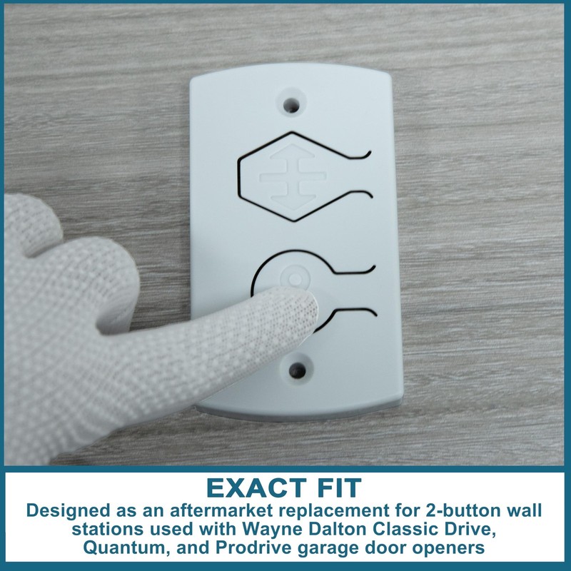 White Two Button Cover Plate, Inside Control Unit, for Wayne Dalton Garage Do... gallery