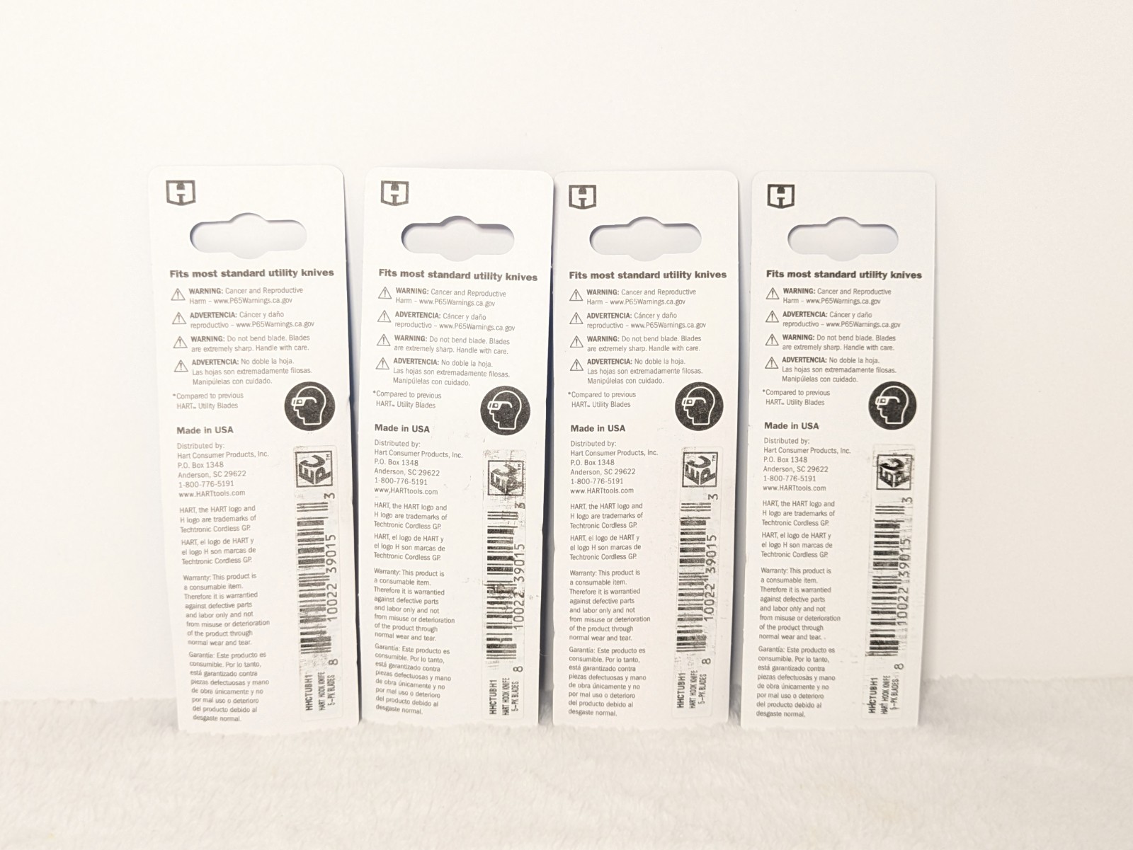 4 Pack- HART Heavy Duty Hook Utility Razor Blades (5 Per Pack) Made In USA- New! gallery