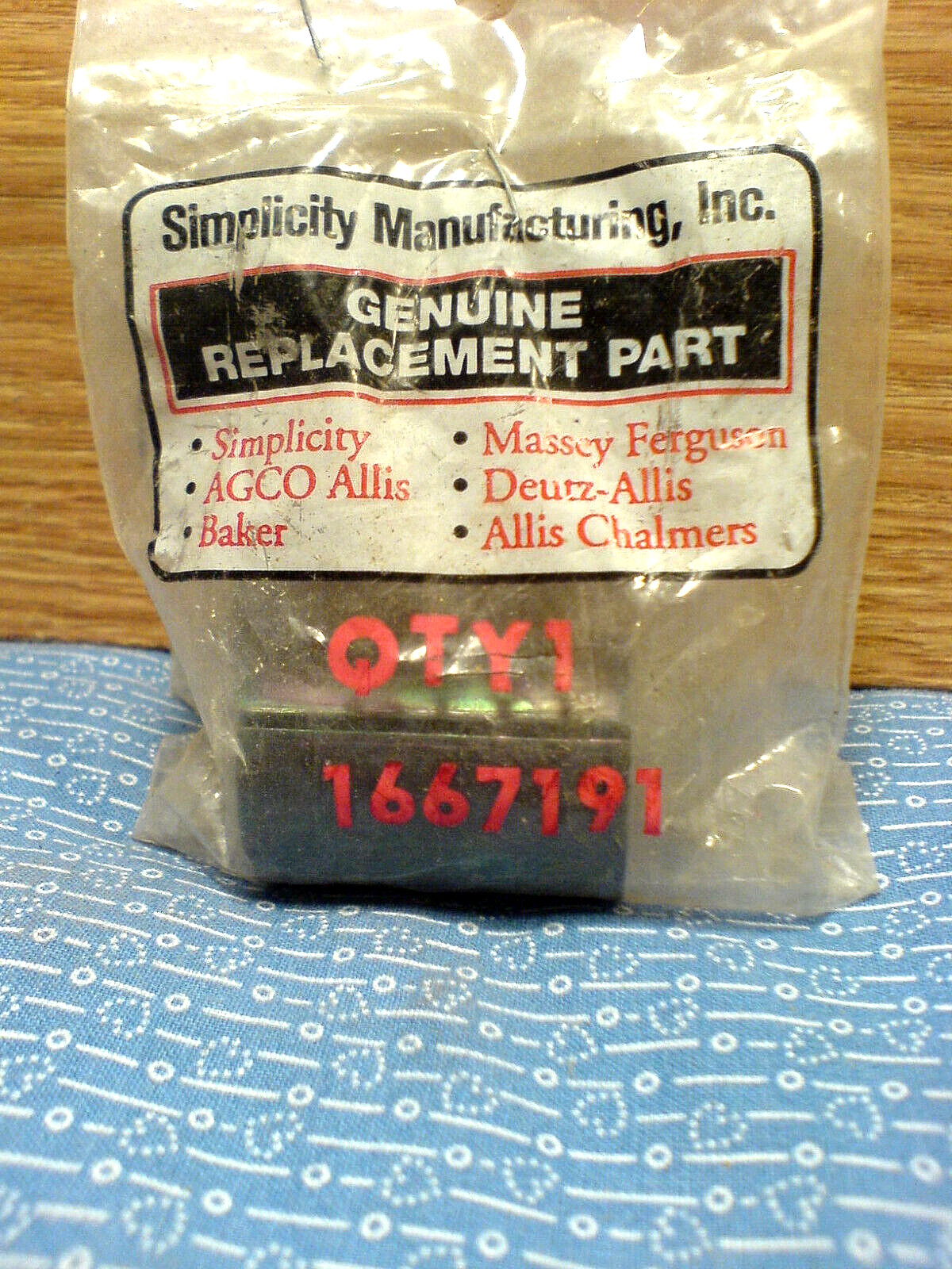 SIMPLICITY 4000, 5000 SERIES REAR WHEEL SPACER. 1667191 NEW OEM PART L-109 gallery