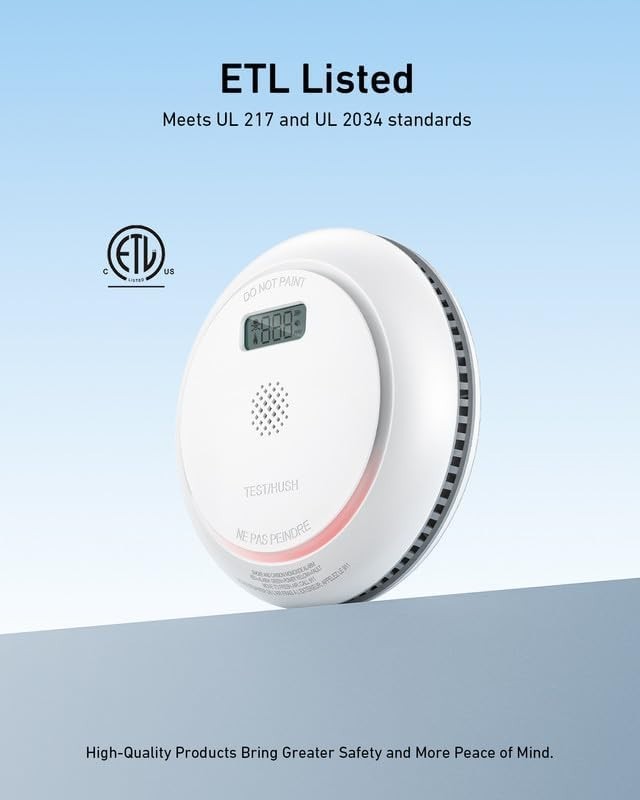 SITERWELL Wireless Interconnected LCD Smoke Detector Carbon Monoxide Detector gallery