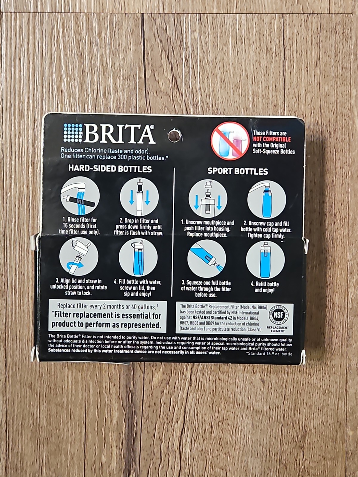 Brita - Bottle Replacement Filters (2 Pack) #BB06 - Sealed gallery