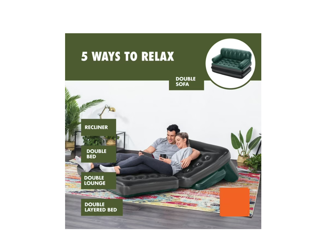 Ozark Trail Multi-Max 5-in-1 Inflatable Air Couch Queen Sofa Bed Sleeper Camping gallery
