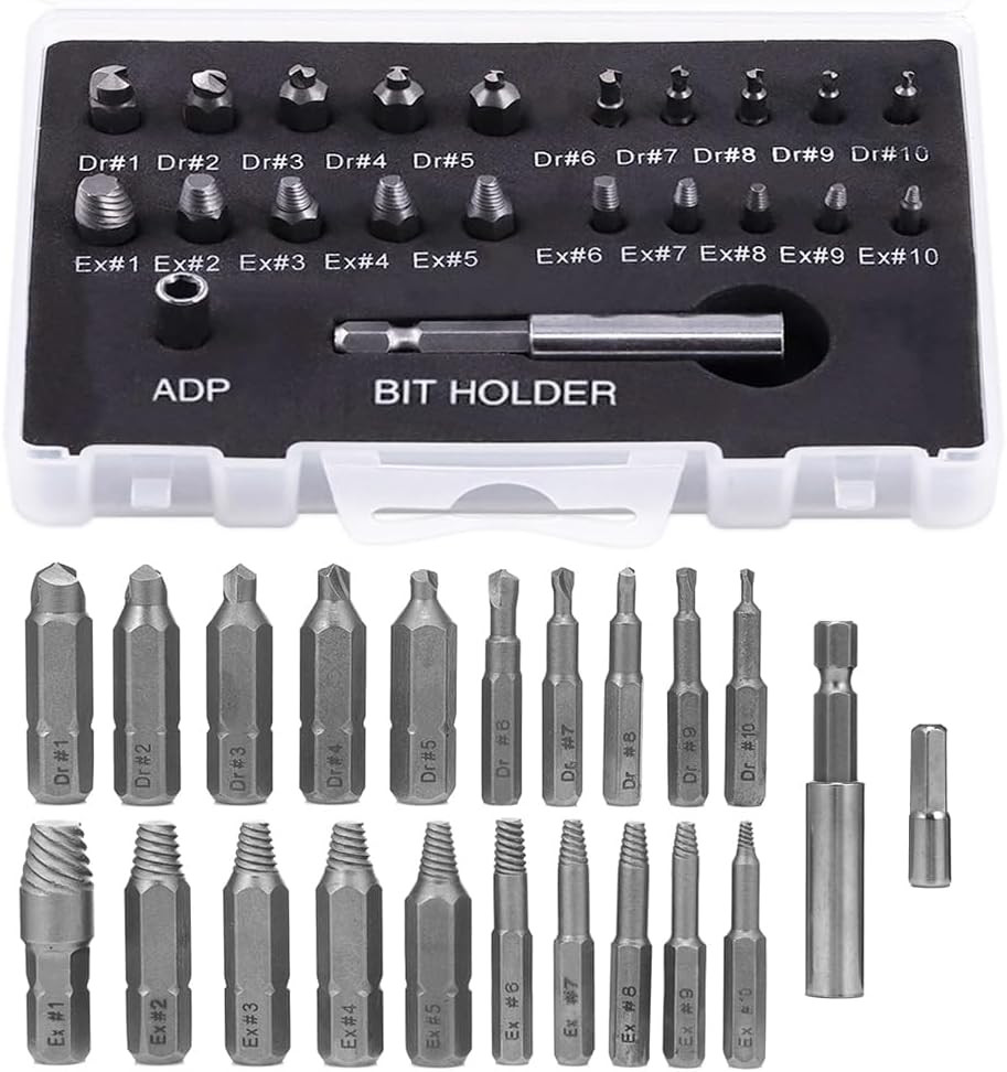22Pcs Mini Damaged Screw Extractor Kit Small Stripped Screws Remover Easy Out Br gallery