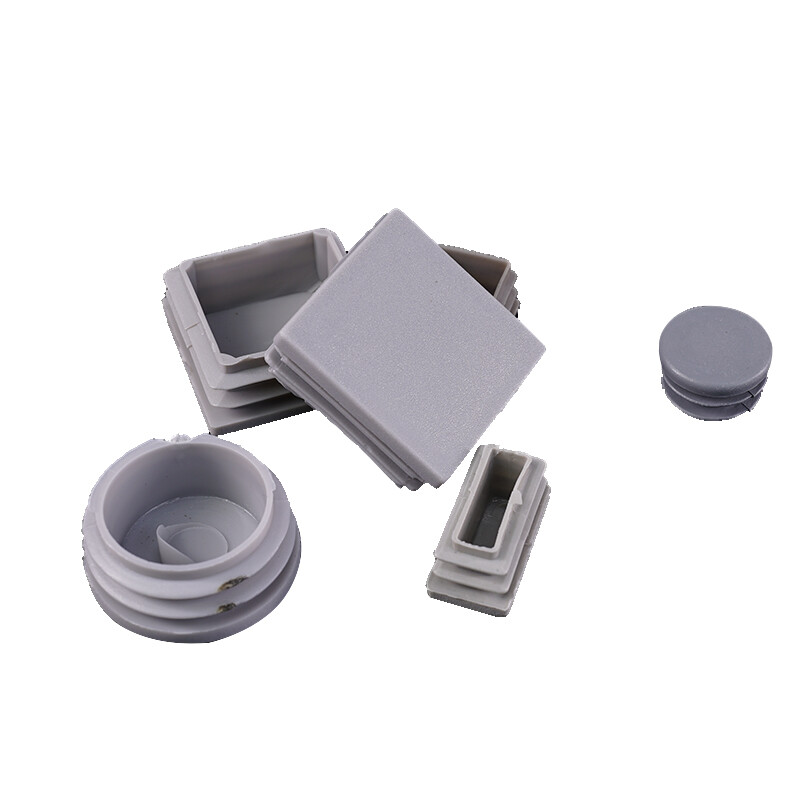 Plastic Grey Blanking End Caps Round / Rectangular Tubing Insert Plug Bung gallery