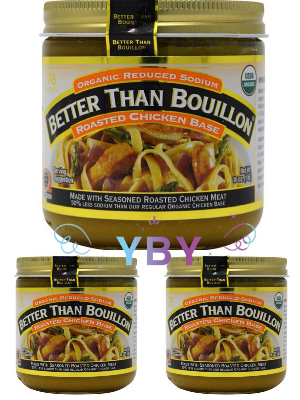 3 Packs Better Than Bouillon Organic Roasted Chicken Base Bouillon 21 oz Each gallery