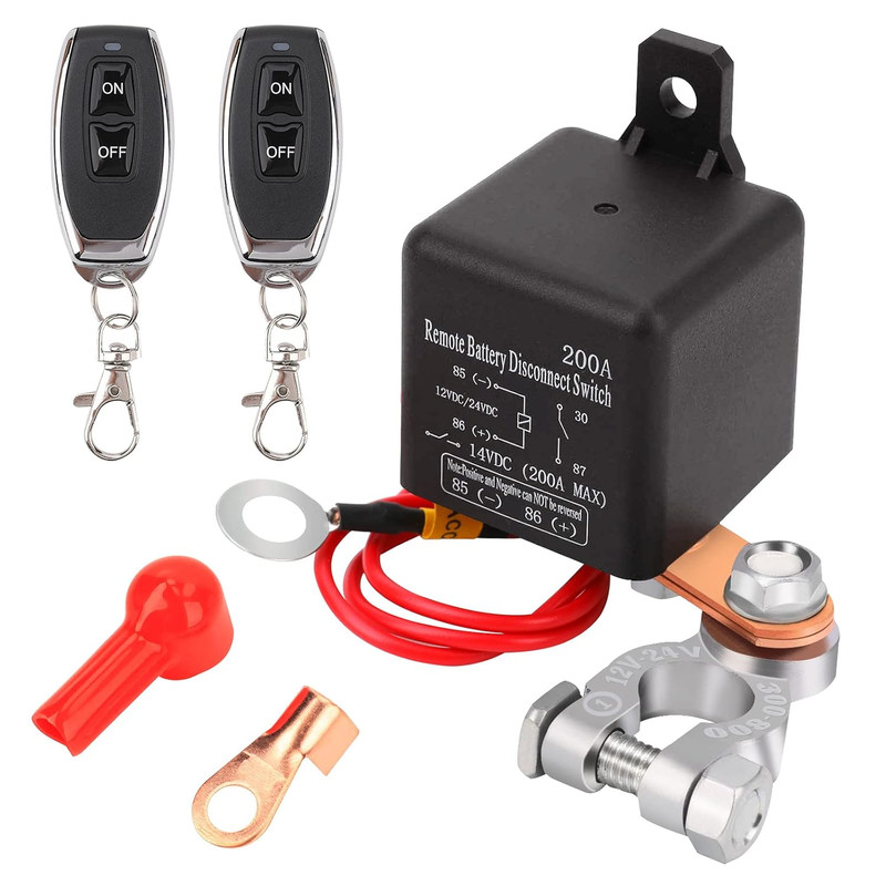 Remote Battery Disconnect Switch 12V Battery Kill Switch for Car, 200A Upgraded gallery