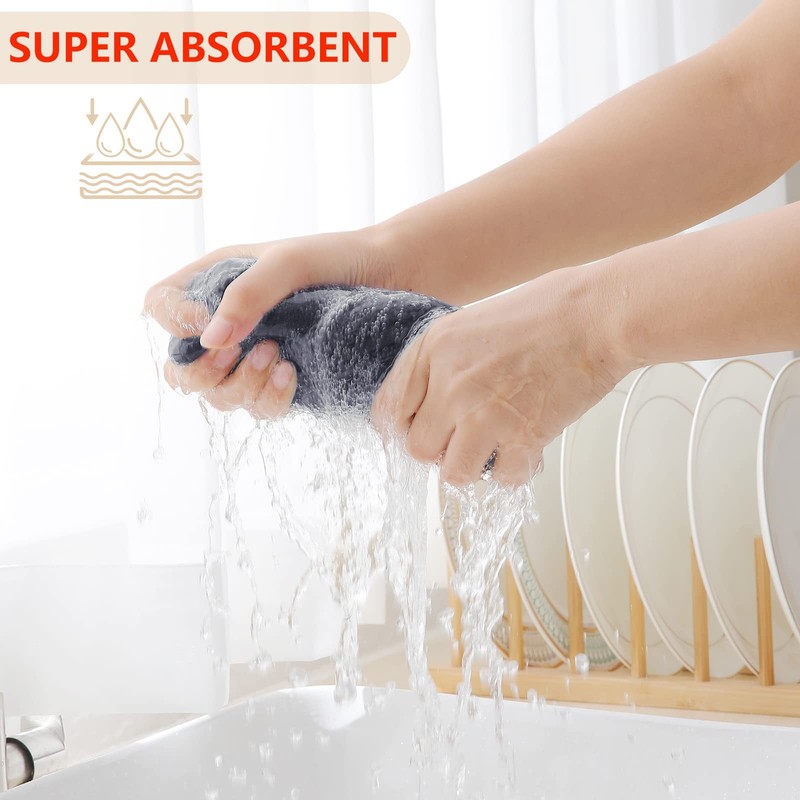 100% Cotton Waffle Weave Kitchen Dish Cloths, Ultra Soft Absorbent Quick Dryi... gallery