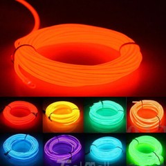 Neon LED Lights Glow EL Wire String Strip Rope Tube Decor Car Party + Controller