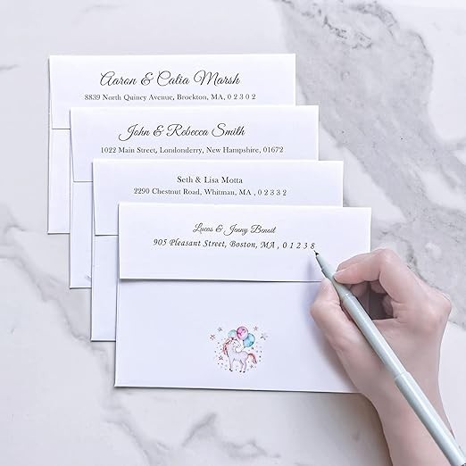 Winlyn 1000 Pcs Bulk A2 Invitation Envelopes in 1000 pcs white, White gallery