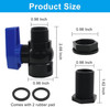 2 Pack PVC Rain Barrel Spigot Kit, 3/4" GHT Garden Diverter Kit with Bulkhead gallery