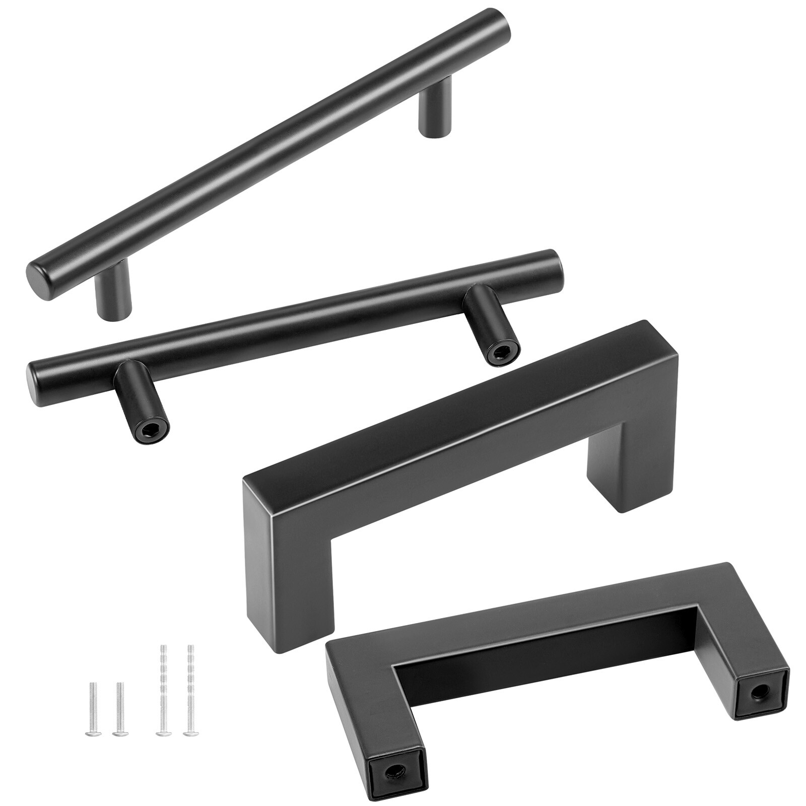 VEVOR 10/30 Pack Stainless Steel Kitchen Square Cabinet Handles Pulls 3/5/6in gallery