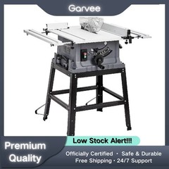 10″ Professional Table Saw – 5000 RPM, 0-45° Bevel Cuts, Stand & Dust Port Inclu