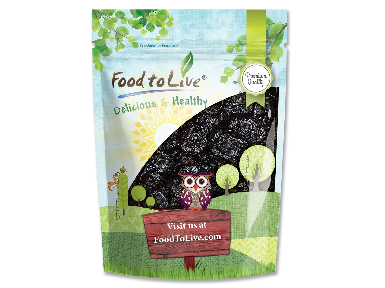 Pitted Prunes - Kosher, Raw, Vegan - by Food To Live gallery