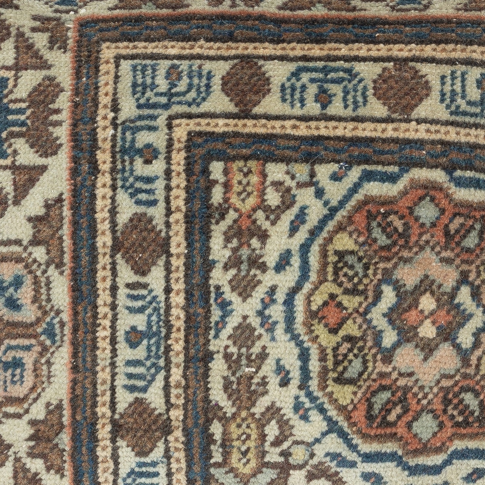16"x16" Rustic Handmade Wool Cushion Cover. Vintage Turkish Rug Pillow gallery