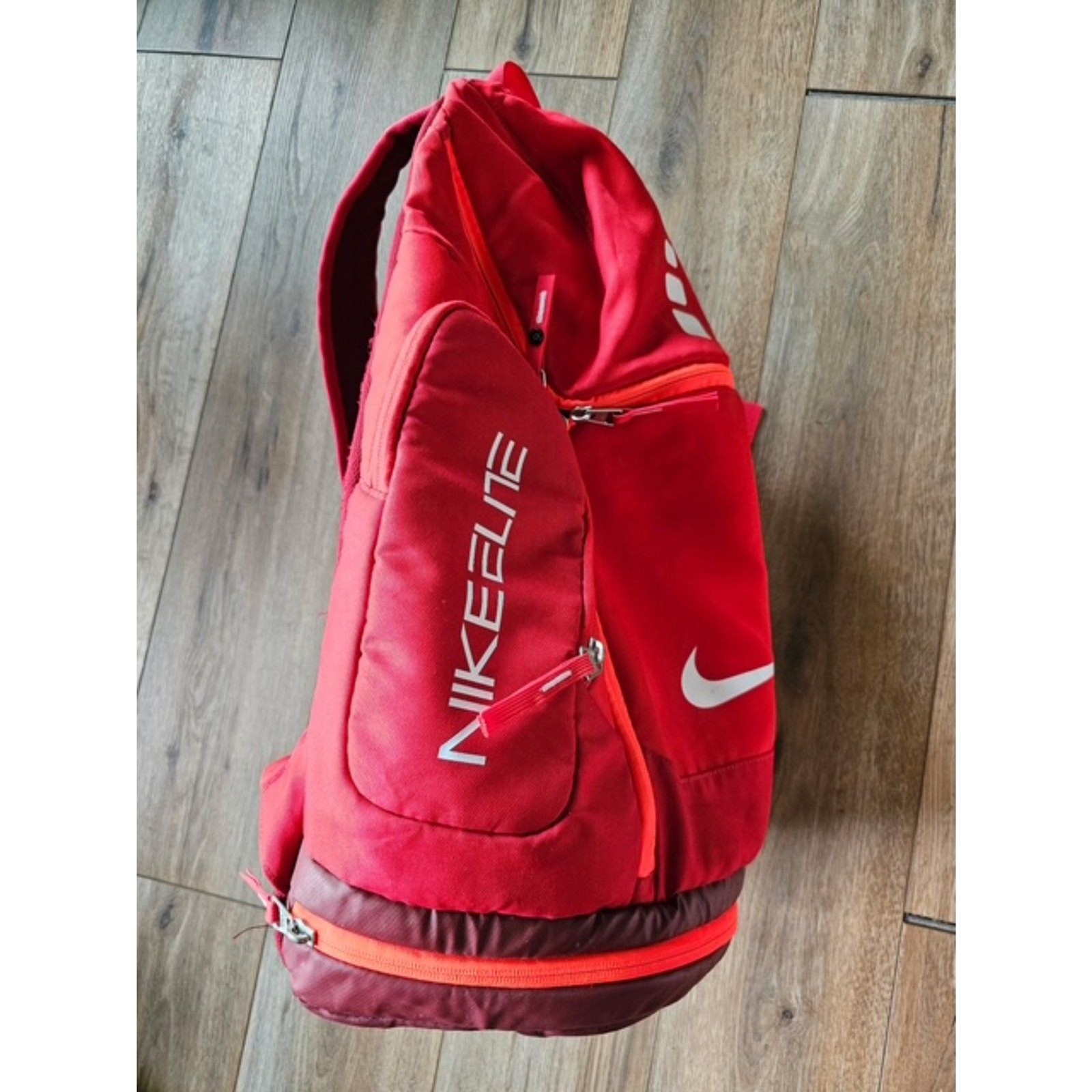 Nike Elite Quad Zip System Backpack Lightweight Red 4