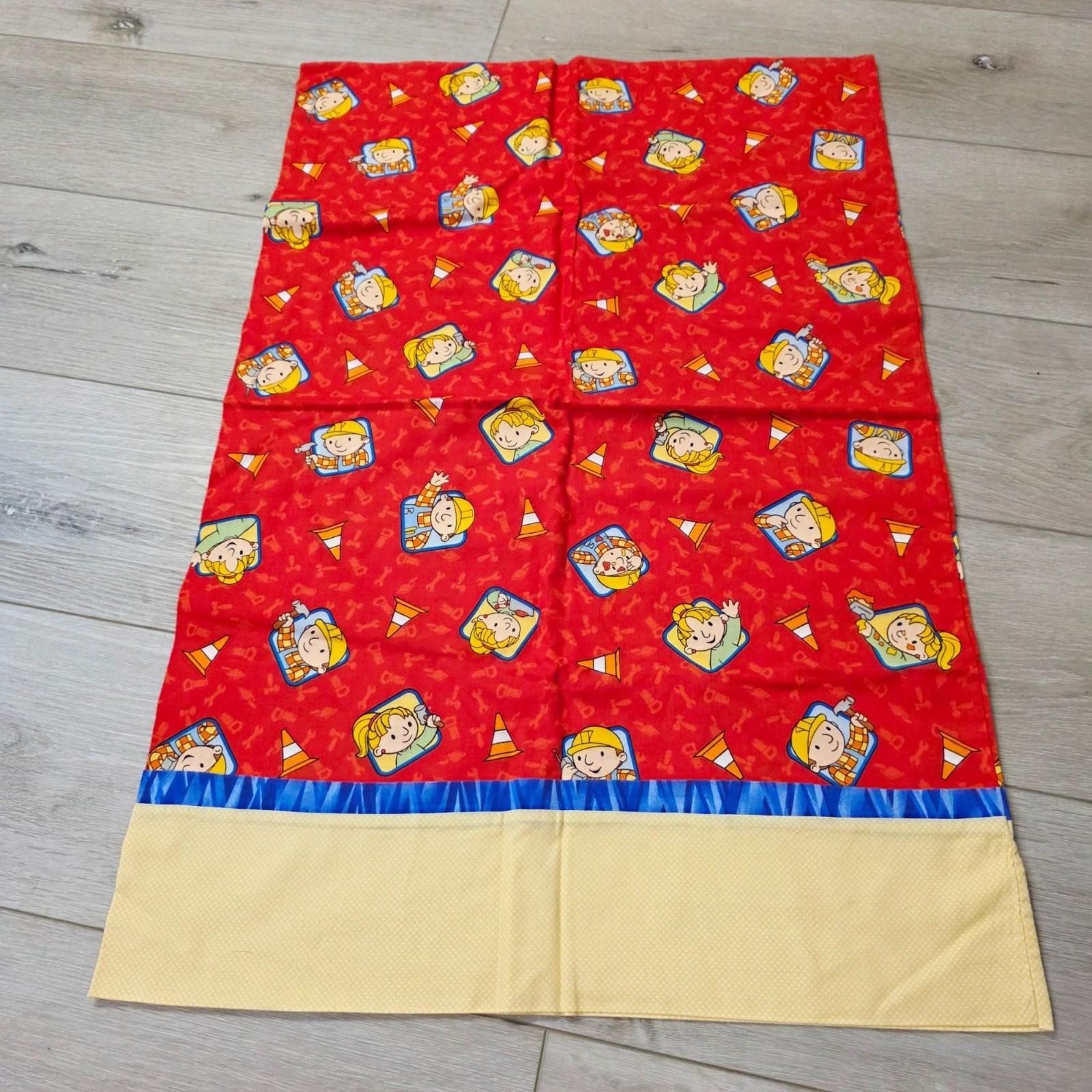 Bob the Builder Kid Toddler Print Hand Made Kids Pillowcase Red Yellow Blue gallery