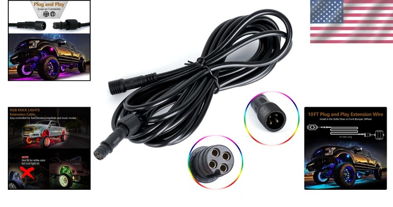 Universal RGB Rock Light Wire Extension gallery