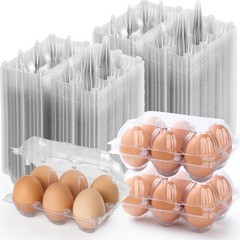 180 Pack 6 Count Clear Plastic Egg Cartons Cheap Bulk for Chicken Eggs