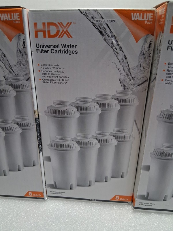 3-HDX Water Pitcher Replacement Water Filter Cartridges,BPA Free(8-Pack) 24Total gallery
