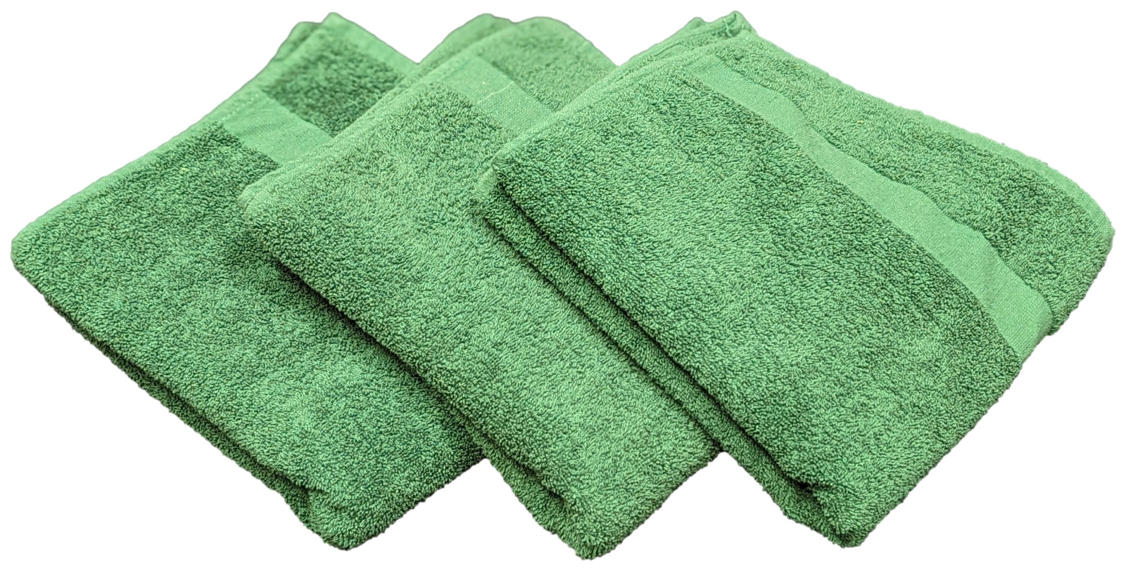 3 Pack Beach Pool Spa Towels Solid Hunter Green 100% Cotton 24" x 50" gallery