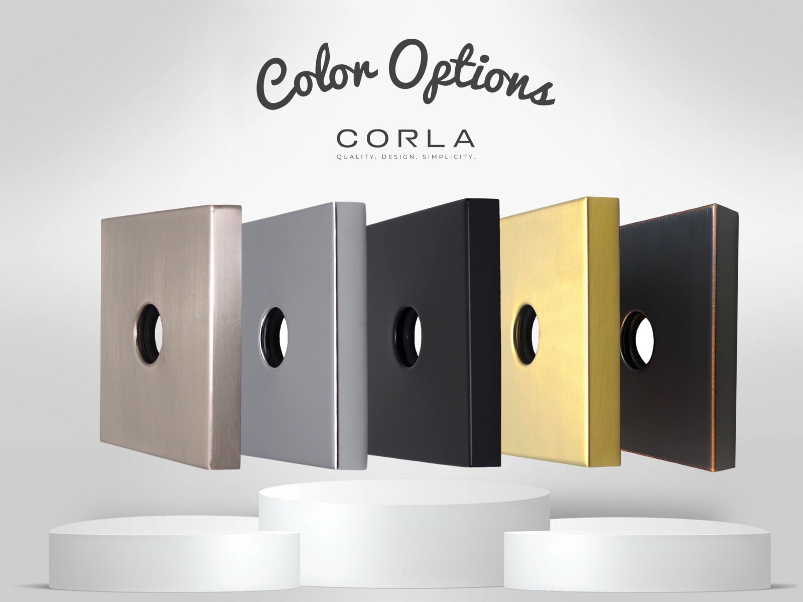 Corla Square 3.5" Shower Arm Flange Large Modern Escutcheon Replacement Plate gallery