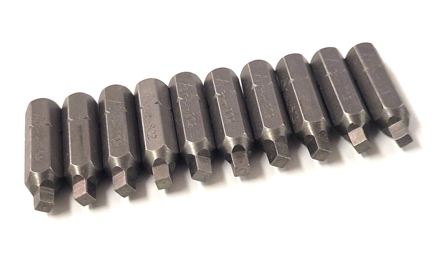 Geta by Apex #2 Square Drive 1/4 Hex Insert Power Screw Driver Bits LOT OF 10 gallery