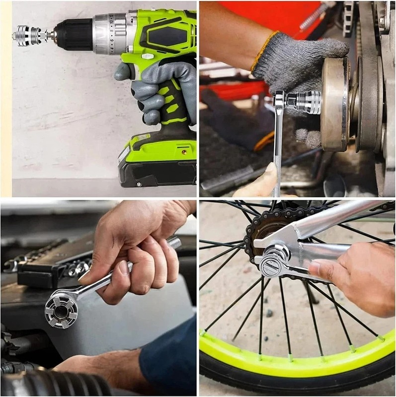 10–19mm Universal Socket Tool Adjustable Multifunction Wrench Adapter Kit gallery
