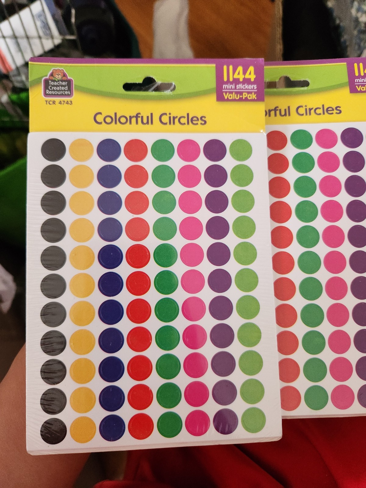 3PCS X Colorful Circles Valu-Pak Stickers Teacher Created Resources TCR 4743 gallery