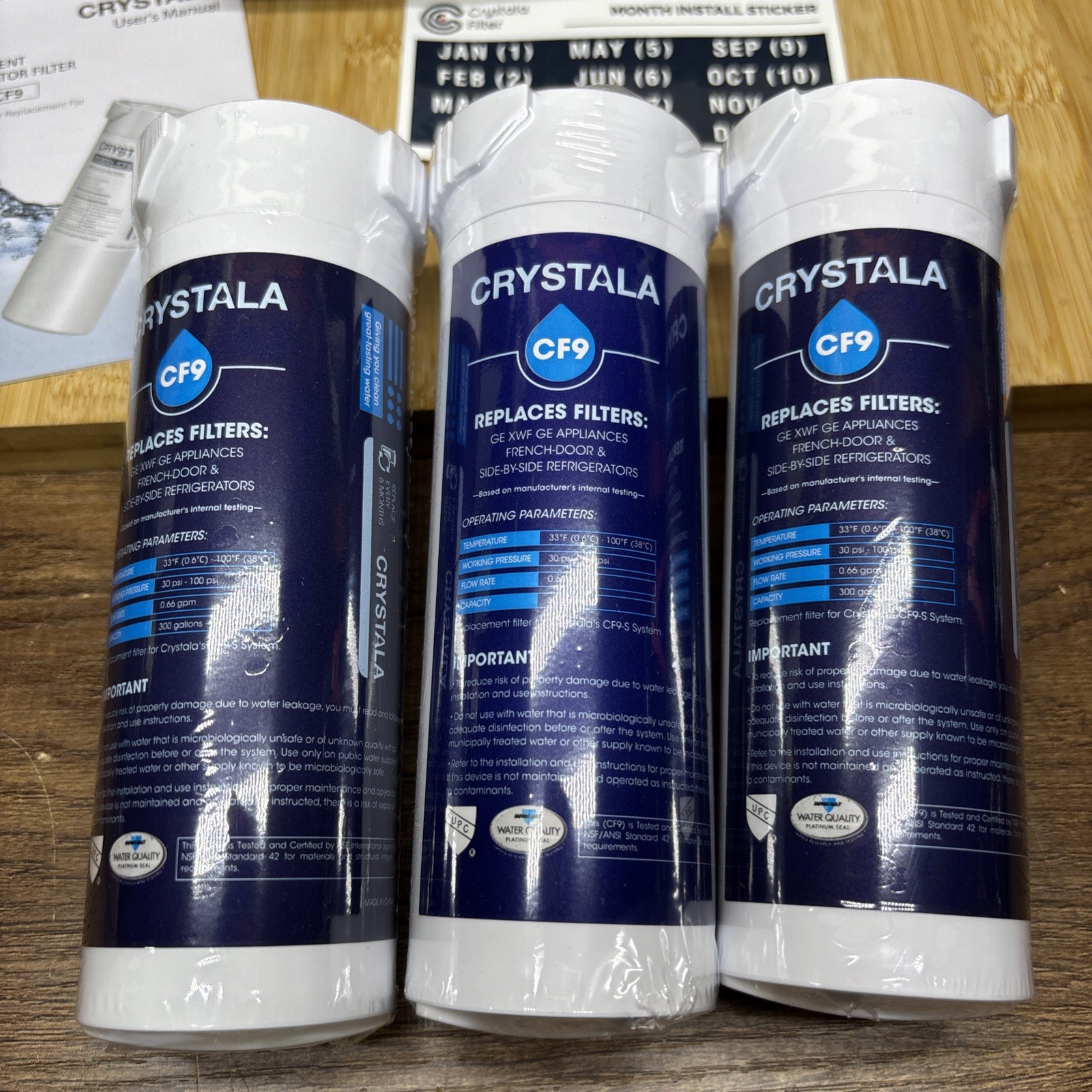 XWF Replacement for GE XWF Refrigerator Water Filter Pack of 3 New Factory Seal gallery