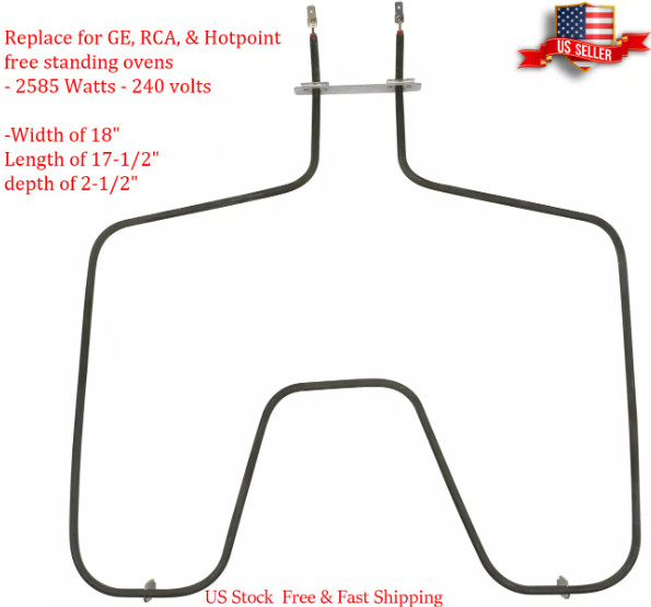 Electric Range Bake Element for GE JBP64BH2CT JBP64BH2WH JBP64BH3CT JBP64BH3WH gallery