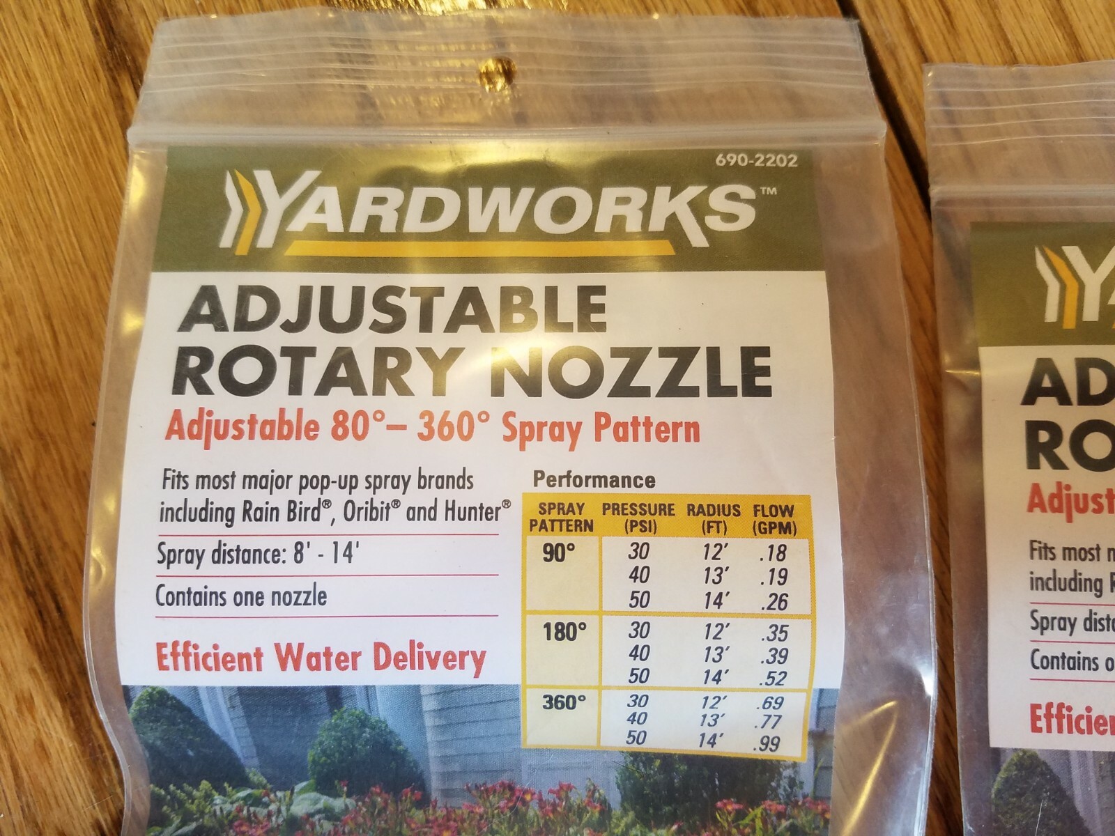 Adjustable Rotary Nozzle 80-360 degrees spray Yardworks NEW! 6902202 Lot x2 gallery