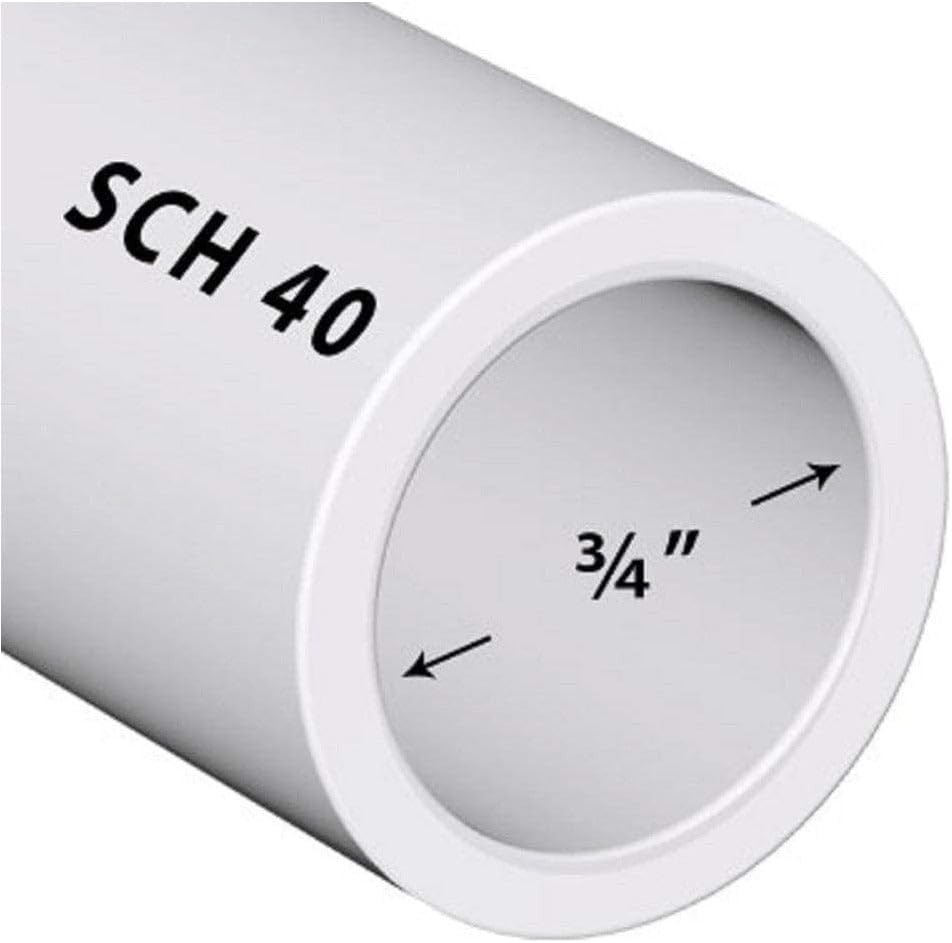 PVC Pipe Sch40 3/4 Inch 0.75 White Custom Length 1FT Feet gallery