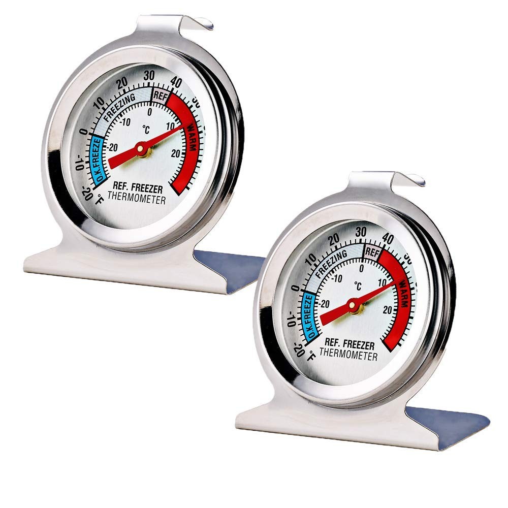 2 Pack Refrigerator Freezer Thermometer Large Dial Analog Thermometer gallery