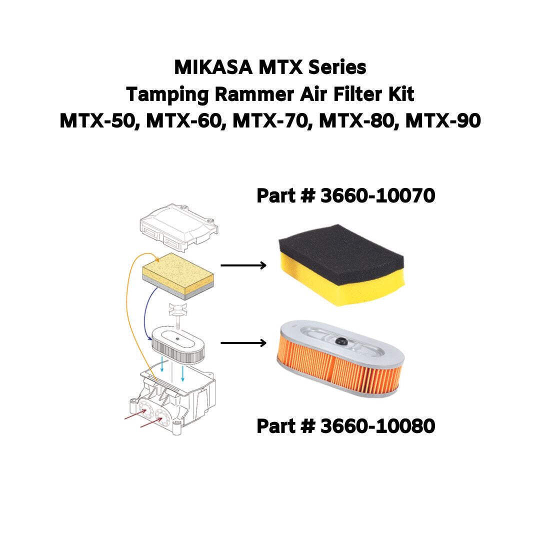 (6-Pack) Air Filter Kit For Mikasa MTX50, MTX60, MTX70, MTX80, and MTX90 gallery