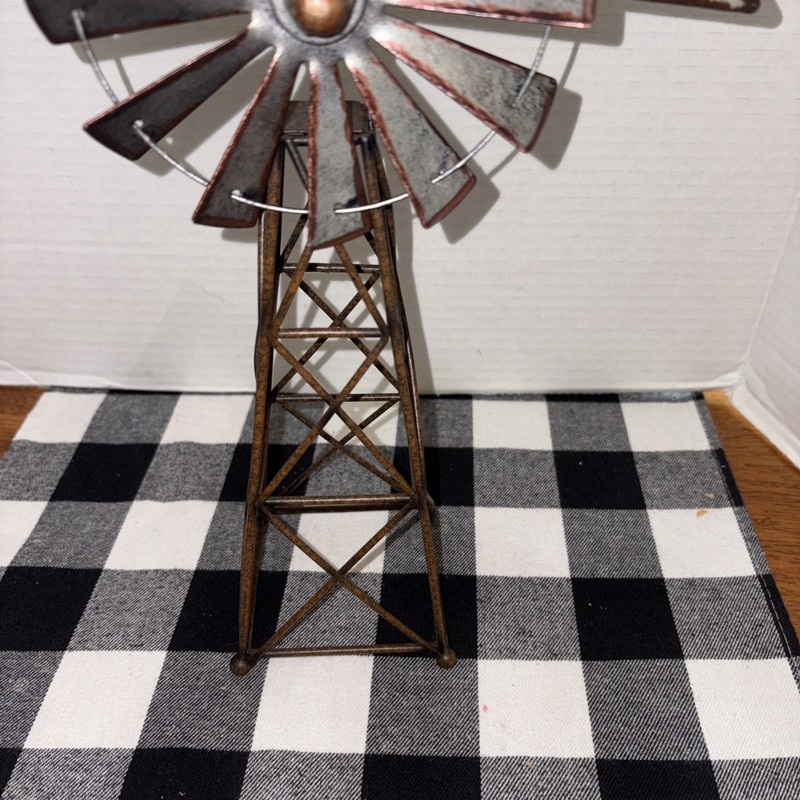 Amish Style Windmill 12" Rustic Country Primitive Tin Metal Garden Home Decor gallery