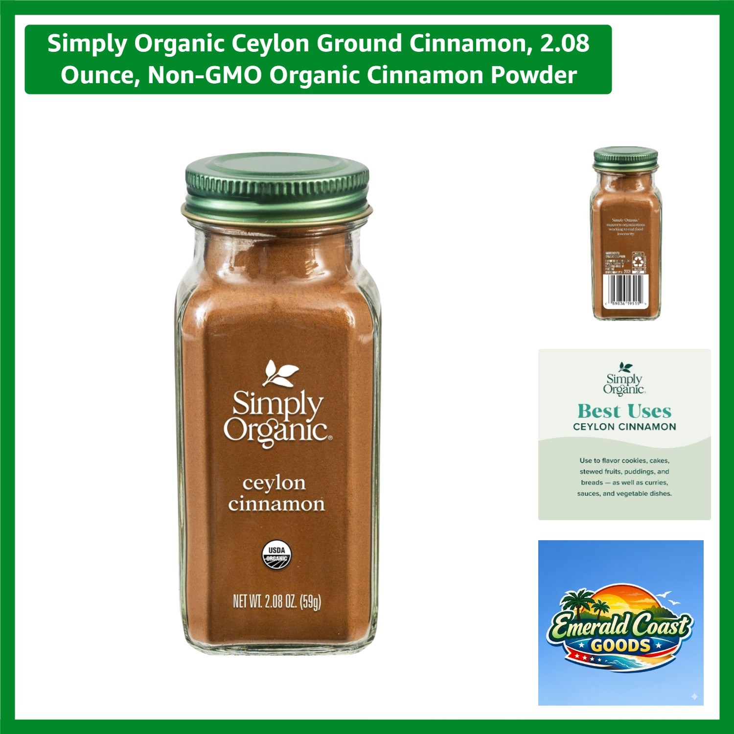 Flavorful Organic Ceylon Cinnamon Powder - 2.08 Ounce Perfect for Baking gallery