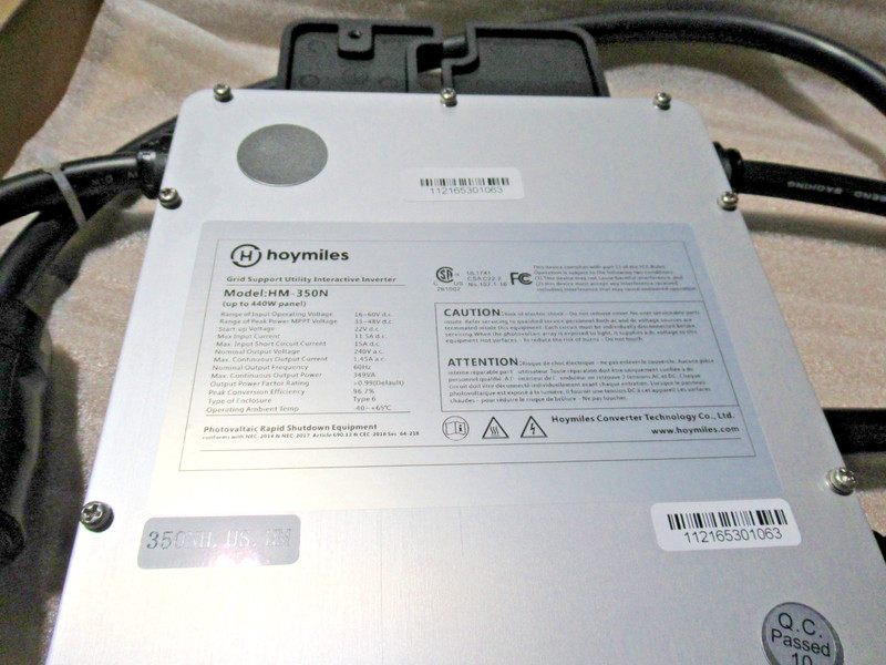 Hoymiles 350N Grid Support Utility Interactive Microinverter 440W Panel *NEW* gallery